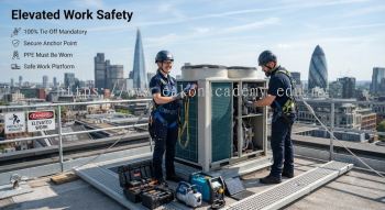 aircon servicing elevated work safety guide