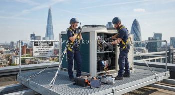 HVAC fall protection for servicing at height