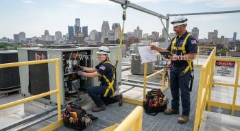 HVAC maintenance safety procedures elevated work