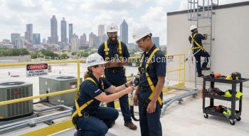HVAC rooftop safety training for technicians