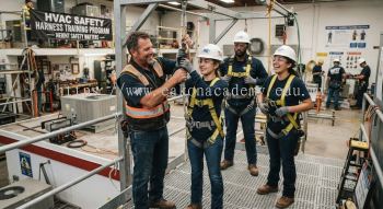 HVAC safety harness training program technicians