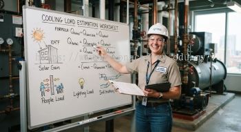 cooling load estimation worksheet formula HVAC