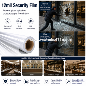 12mil Security Window Film