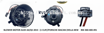 BLOWER MOTOR AUDI A4/Q5 2013 (1 CLIP)/PORSCHE MACAN (HELLA 8EW-366-400-491)