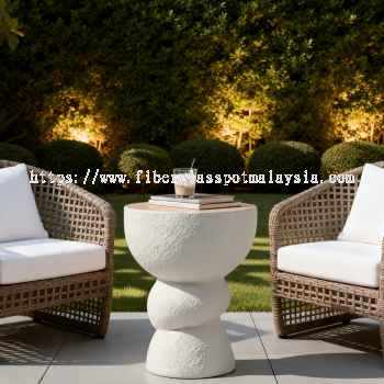 Decorative Fiberglass Side Table Malaysia  马来西亚装饰玻璃钢边桌  Meja Sisi Fiberglass Hiasan Malaysia
