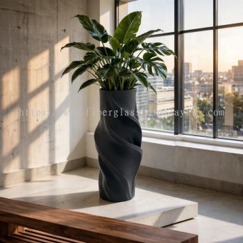 Minimalist Fiberglass Planters Malaysia PC1247-16050  马来西亚极简玻璃钢花盆  Pasu Fiberglass Minimalis Malaysia
