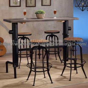 Industrial Style Pub Table And Chairs Set YGRTS-11059T11072C