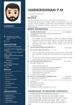 CNC MILLING MACHINIST RESUME