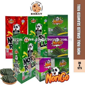 NORIGO - Nori Roll Grilled Seaweed Roll Original|Spicy|Bbq 3gX12's