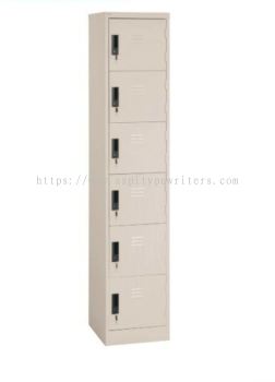 6 COMPARTMENT STEEL LOCKER 