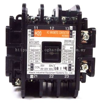 MAGNETIC CONTACTOR BRAND: HITACHI MODEL: H20 110V 2A2B