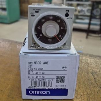 TIMER RELAY 100-250 VAC MODEL: OMRON H3CR-A8E