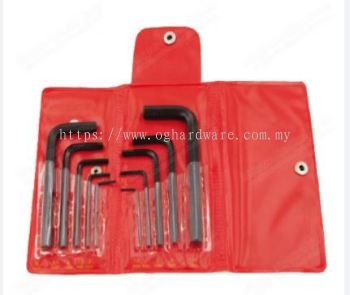 STAG ALLEN KEY SET M/M (RED) 1.27 - 10MM (10 PCS)