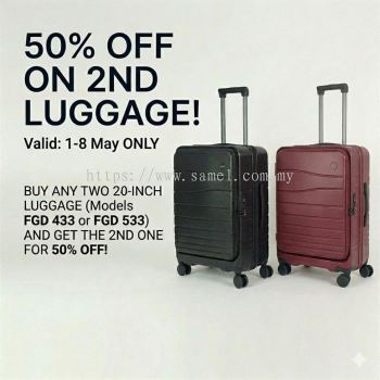 Samel 20" FGD 533 Japanese Concept Shinpurusa Premium Expandable Front-Open 100% PC Luggage