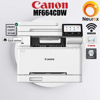 Canon imageCLASS MF664Cdw (Print Scan Copy Wireless) Smart and Productive Wireless Colour Multifunction Laser Printer