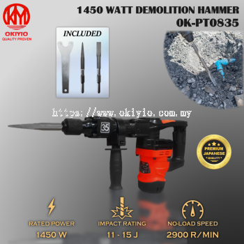 OKIYIO DEMOLITION HAMMER 1450w (HEAVY DUTY)