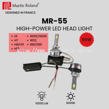 MARTIN ROLAND MR-55 60W H1/H7/H8/H11/H15/9005/9006/9012/880/881 HIGH-POWER LED HEAD LIGHT  6000K