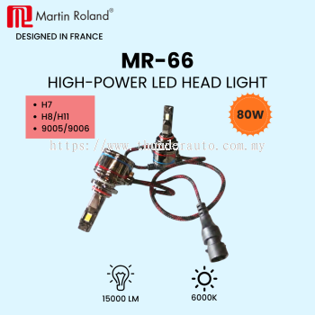 MARTIN ROLAND MR-66 80W H7/H8/H11/9005/9006 HIGH-POWER LED HEAD LIGHT 6000K