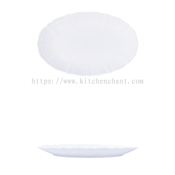 YGB-10.5'' -oval-shallow-dish-月光白-10.5-慕云椭圆浅盘