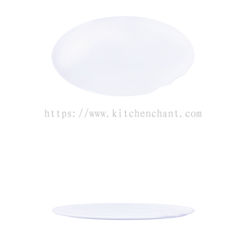 YGB-14'' -oval-flat-plate-月光白-14-椭圆平板