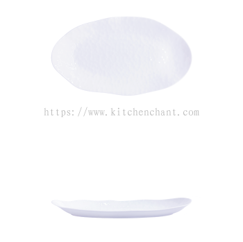 YGB-18'' -fish-plate-月光白-18-原石鱼盘-（套）