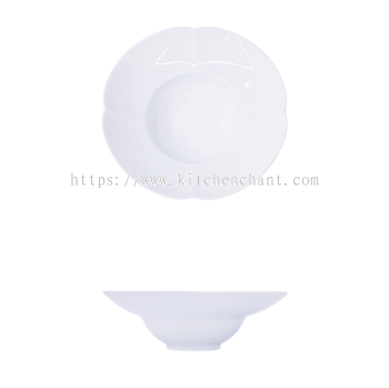 YGB-9'' -four-leaf-salad-bowl-月光白-9-四叶沙拉碗