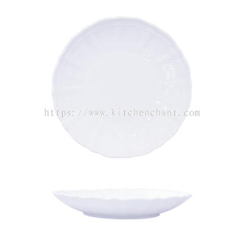 YGB-8.25'' -round-soup-plate-月光白-8.25-慕云圆汤盘