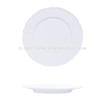 YGB-8.5'' -bamboo-pattern-plate-月光白8.5-席纹盘