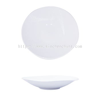YGB-9'' -special-shape-shallow-bowl-月光白盛世异形浅碗