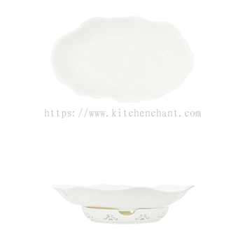 YX-BC-19.5'' Peak Oval Bowl (Set) 19.5 峰峦椭圆碗（套）