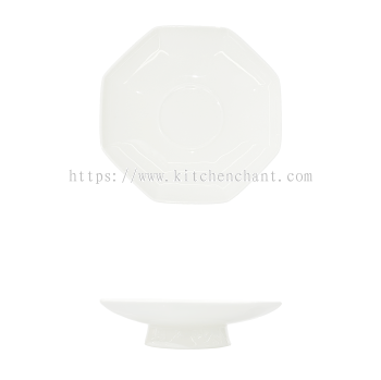 JY-BT-High-footed silk plate 白瓷高脚丝纹底碟