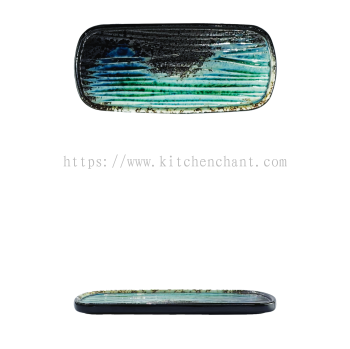 ZYF-WCS-11 Rectangular Wood Grain Dish 五彩石 11 长方木纹盘