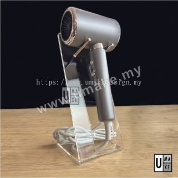 Acrylic Hair Dryer Display Stand Supplier | Salon & Vanity Holder, Bulk Custom (Tempat Pengering Rambut, Factory Direct)