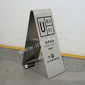 Stainless Steel A-Frame Sign Manufacturer | Custom 304 Floor-Standing A-Type Display Board (Bulk OEM, Factory Direct)
