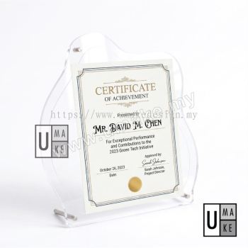 Acrylic Certificate & Photo Frame Supplier | Stone-Shape Poster Display Stand A4 A5 A6, Bulk Custom (Factory Direct)