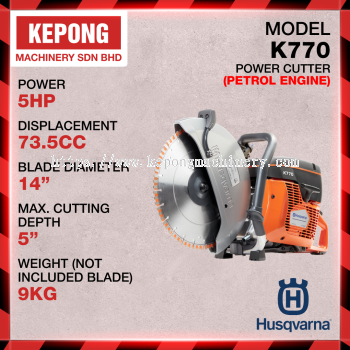 Husqvarna K770 2 stroke engine power cutter 14"