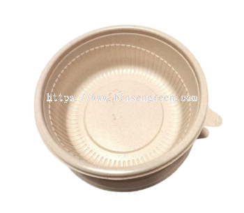 Binsen Green 800ml Rice Husk Bowl (GQH-Y800) (60% Rice Husk)