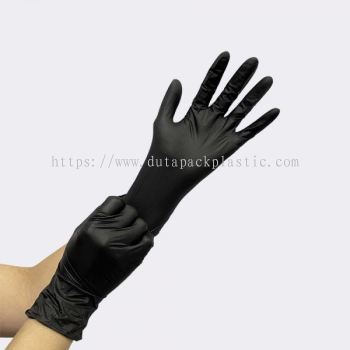 NITRILE GLOVE <BLACK> - LARGE -