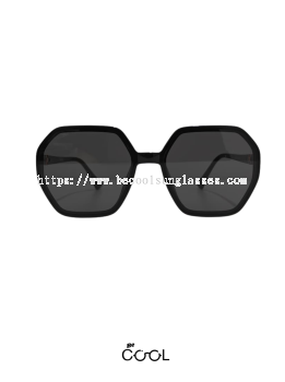 Be Cool Mayjune Black Sunglasses,Gold Metal Piece 1tone 85% Grey