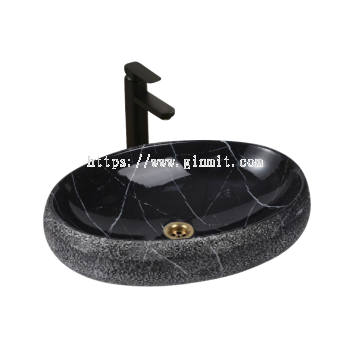 Ceramic Basin - Black Marble #AQ132