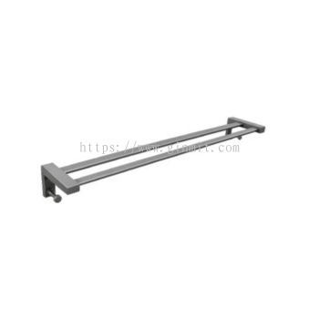 Double Aluminium Towel Hanger #BA-Z51-LH2-GM
