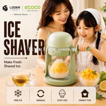 LODER ECOCO Manual Ice Shaver Ice Crusher Portable Shaved Ice Machine Slush Maker Ice Crusher