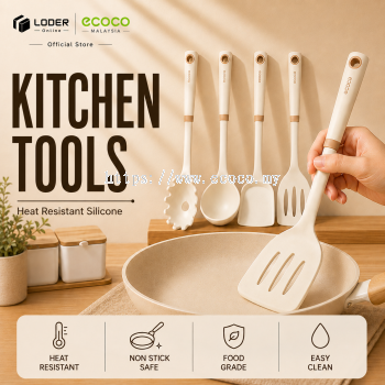 LODER ECOCO Kitchen Utensil Set Cooking Utensils Non Stick Cooking Tools Heat Resistant Kitchenware Set
