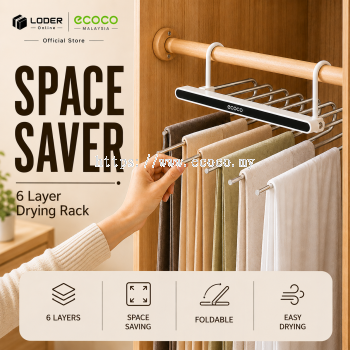 LODER ECOCO Space Saving Scarf Hanger Multi Layer Clothes Hanger Closet Organizer Wardrobe Storage Rack