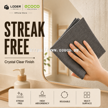 LDOER ECOCO Microfiber Cleaning Cloth Streak Free Glass Window Mirror Car Cleaning Towel