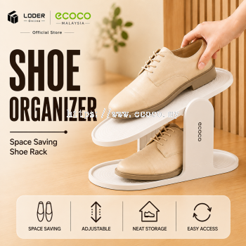 LODER ECOCO Adjustable Shoe Organizer Space Saving Shoe Slot Double Layer Shoe Rack Shoe Storage Holder