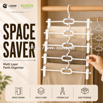LODER ECOCO Space Saving Hanger Multi Layer Clothes Hanger Wardrobe Organizer Closet Storage Hanger