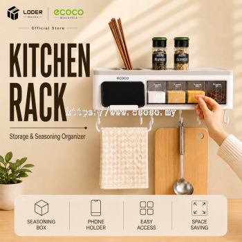LODER ECOCO Kitchen Knife Holder Wall Mounted Utensil Organizer Chopstick Storage Rack No Drill