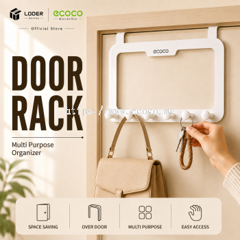 LODER ECOCO Door Rack Wall Mounted Storage Rack Door Organizer Kitchen Cabinet Storage Holder No Drill