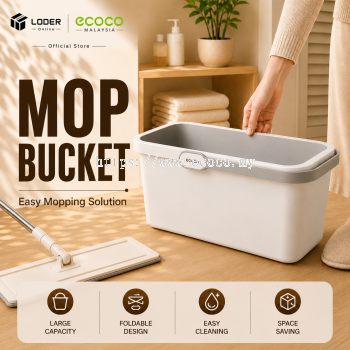 LODER ECOCO Mop Bucket Household Cleaning Bucket Portable Water Bucket Rectangular Cleaning Bucket